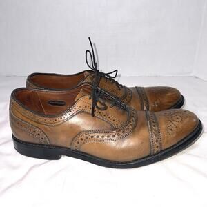 Allen Edmonds Strand Shoes Mens Size 9 Brown Leather Wingtip Oxford Dress Church